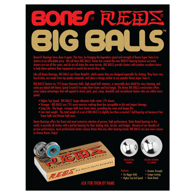 Bones Big Balls Reds Bearings