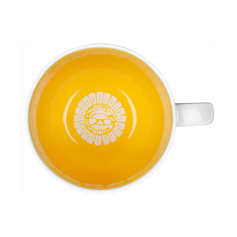 BONES WHEELS Mug Pushing Up Daisies White/Gold