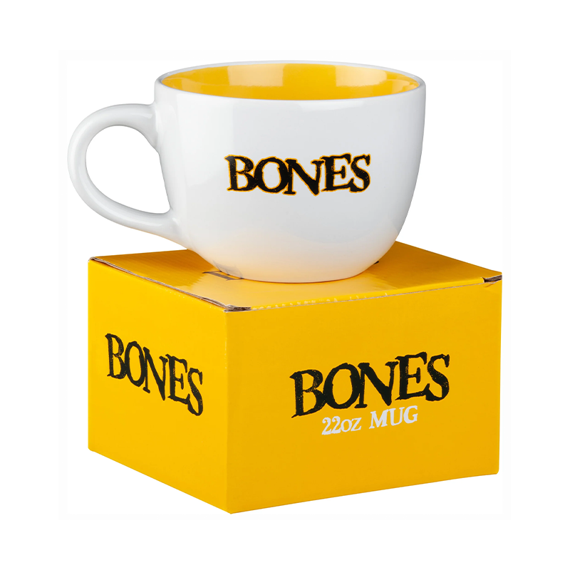 BONES WHEELS Mug Pushing Up Daisies White/Gold