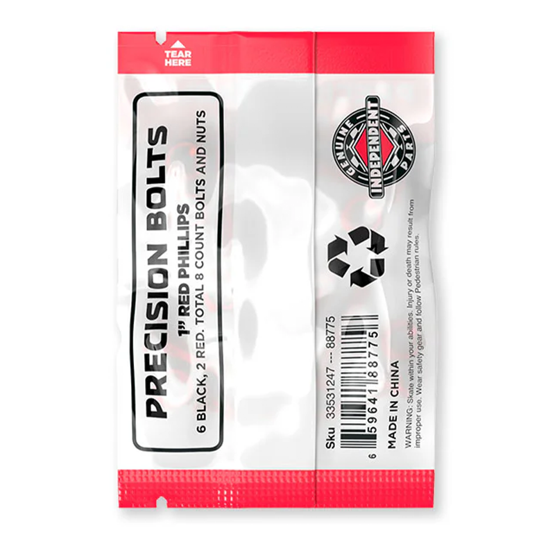 Independent Genuine Parts Black/Red Phillips Hardware 1"
