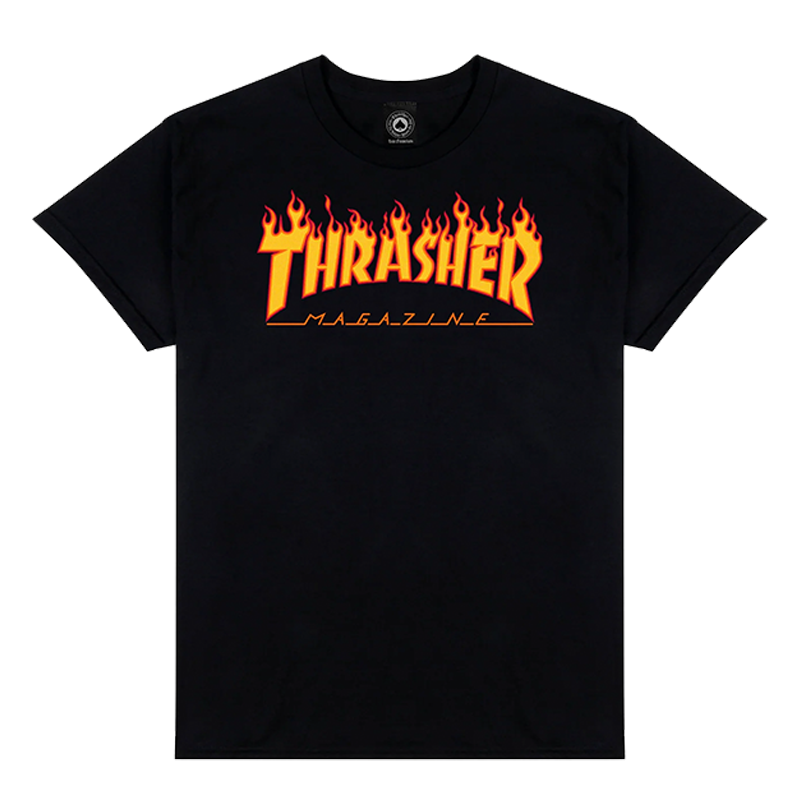 Thrasher Flame Black Tee