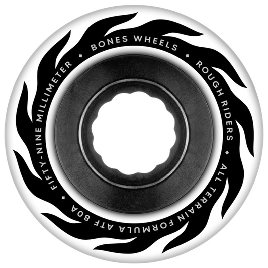 Bones ATF Rough Riders Eternal Flame 80a Wheels White