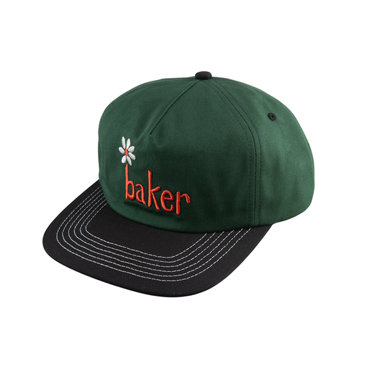 Baker Daisy Snapback Hat Green/Black