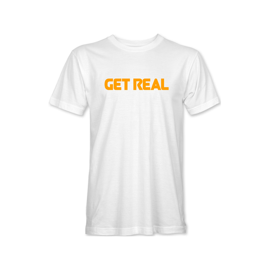 Get Real Team Tee - White/Orange