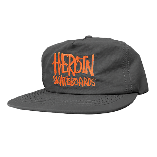 Heroin Script Nylon Hat Blk/Org