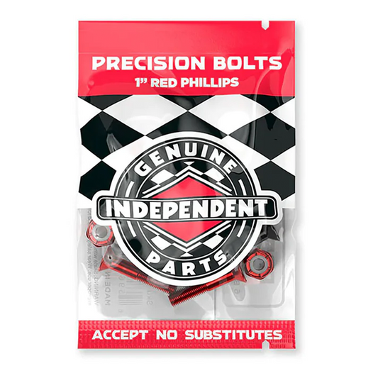Independent Genuine Parts Black/Red Phillips Hardware 1"