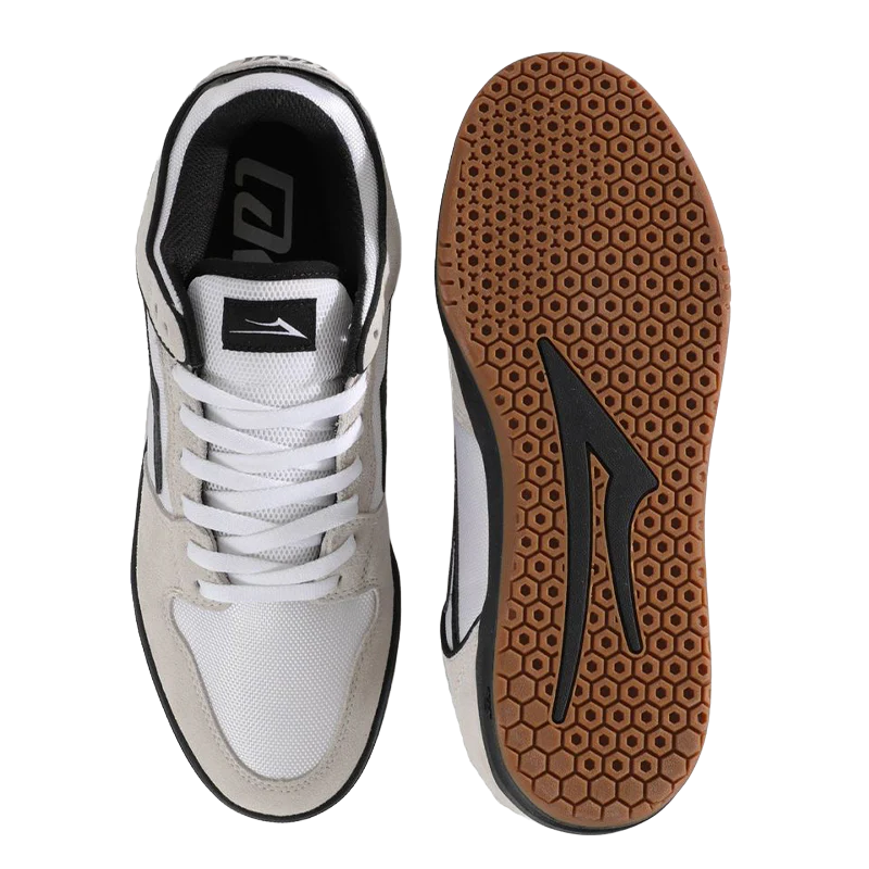 Lakai Telford Low White Suede Cordura Black