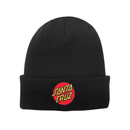 Classic Dot Beanie Long Shoreman Hat Black OS