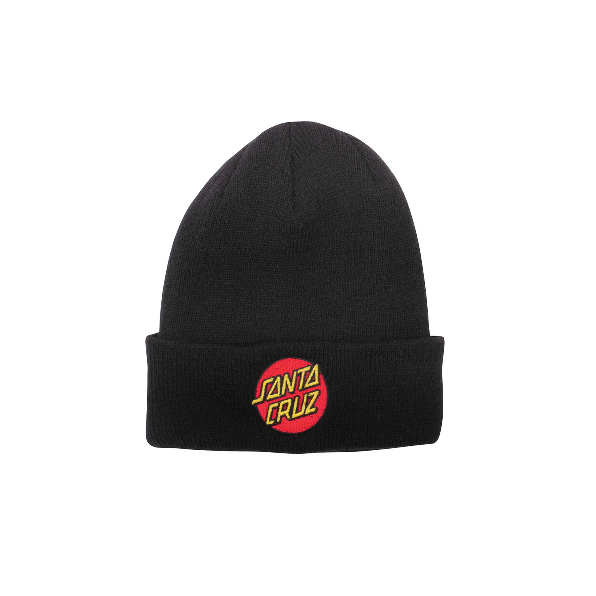 Classic Dot Beanie Long Shoreman Hat Black - OS