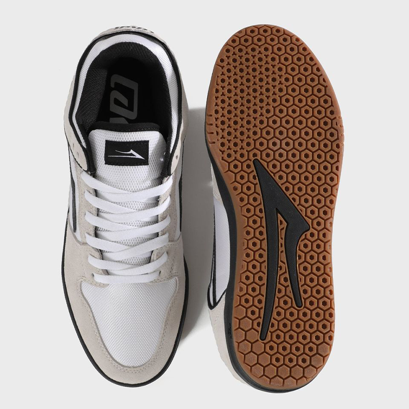 Lakai Telford Low White Suede Cordura Black