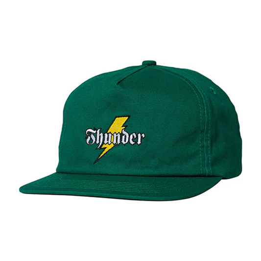 Thunder Bolt Script Snapback Hat Teal