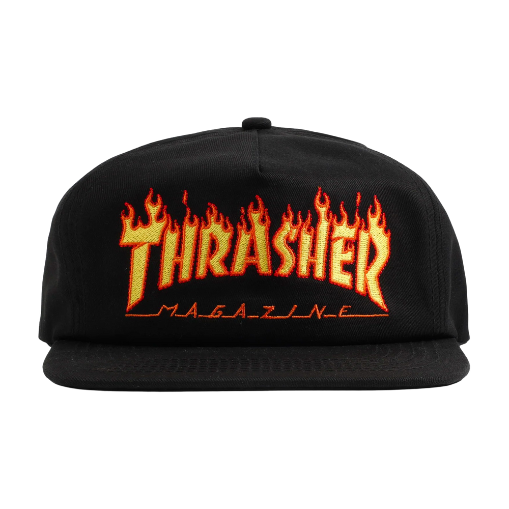 THRASHER FLAME EMB. SNAPBACK HAT BLACK [verified-image:62ac9ea621da3678a2ce5e10a294090d2468ddcc7cffca40e8f0b7fefcc2e6da]