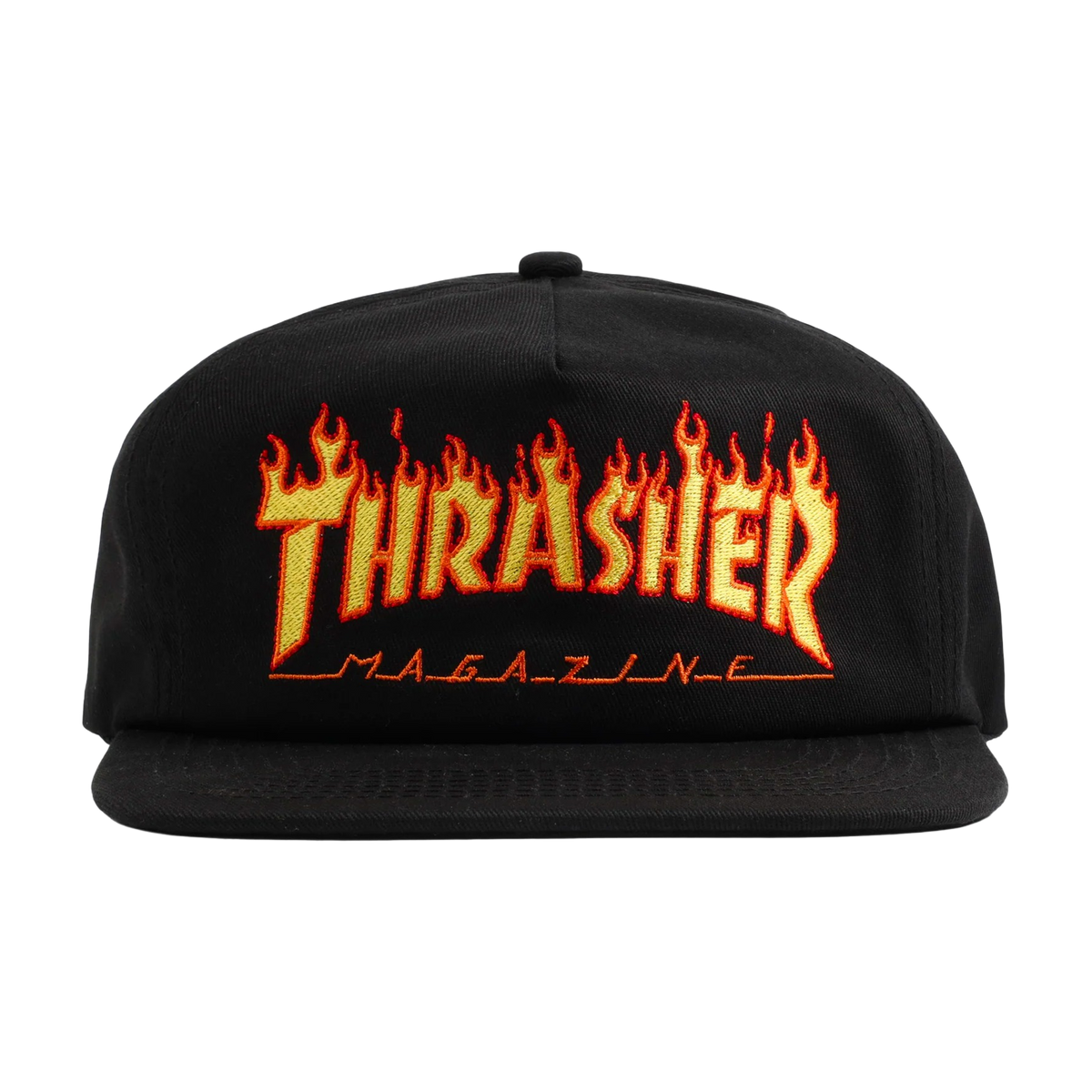 THRASHER FLAME EMB. SNAPBACK HAT BLACK [verified-image:62ac9ea621da3678a2ce5e10a294090d2468ddcc7cffca40e8f0b7fefcc2e6da]