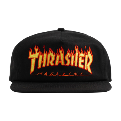 THRASHER FLAME EMB. SNAPBACK HAT BLACK [verified-image:62ac9ea621da3678a2ce5e10a294090d2468ddcc7cffca40e8f0b7fefcc2e6da]
