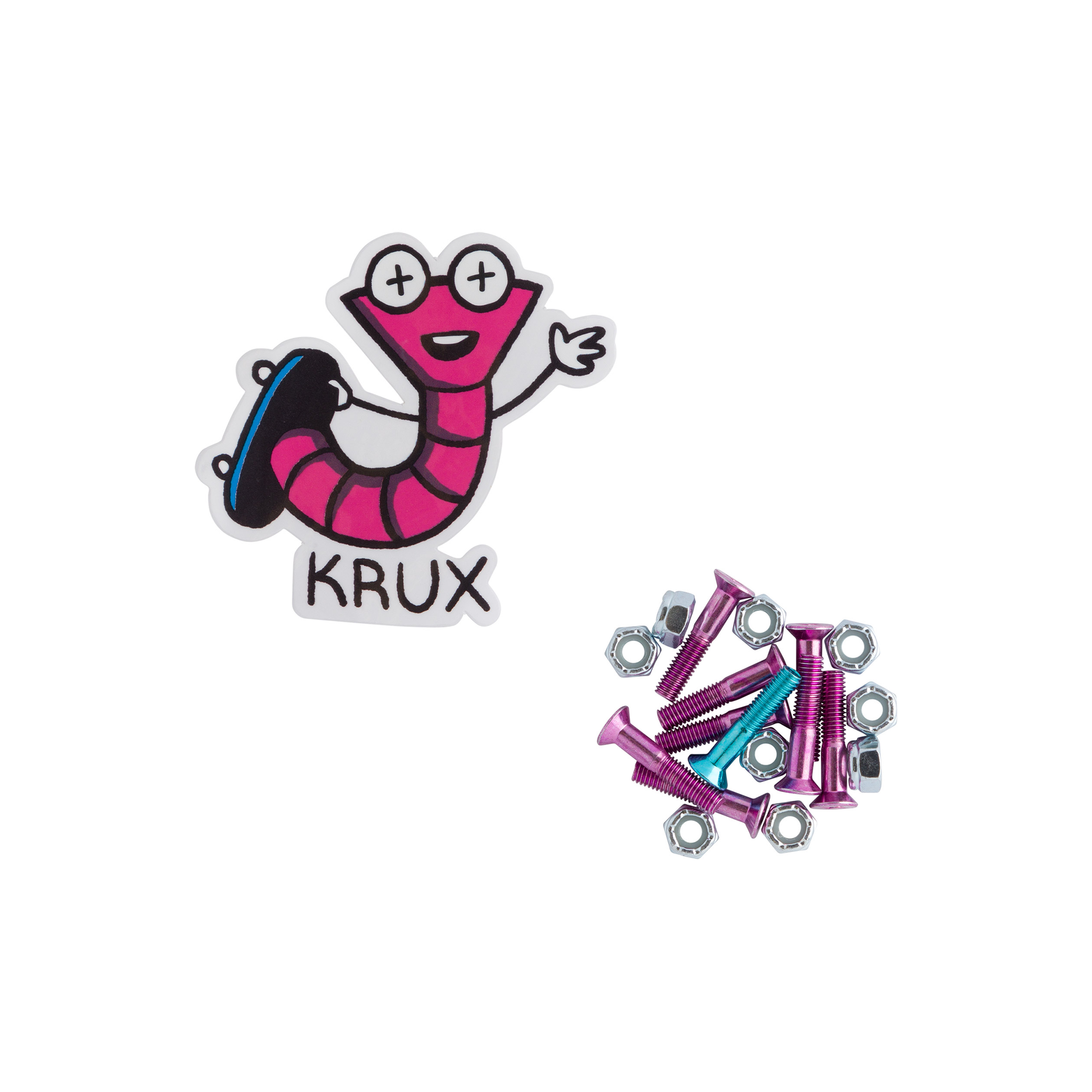 1in Krux Krome Phillips Hardware Pink/Blue