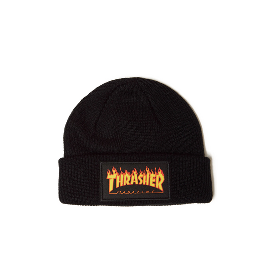 Thrasher Flame Patch Beanie - Black