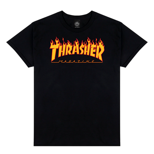 Thrasher Flame Black Tee