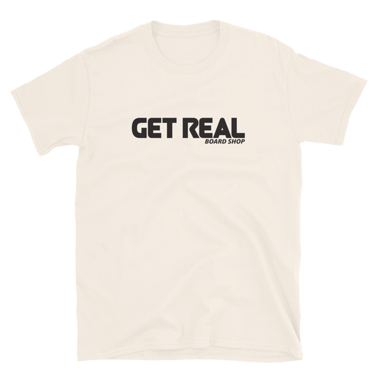 Get Real Board Shop Tee - Natural V1
